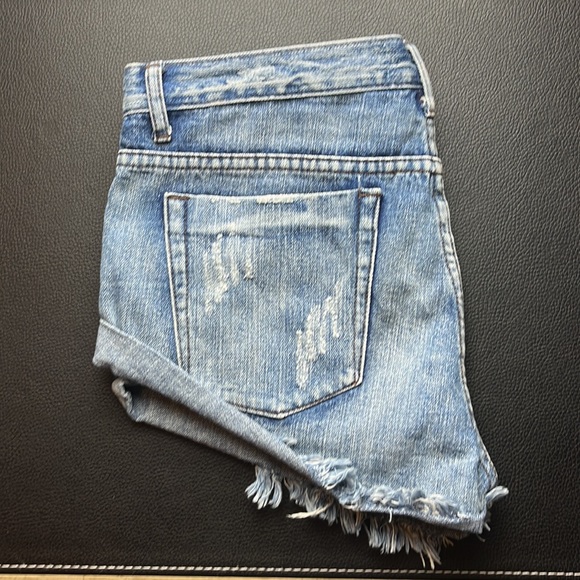 Medium Blue- One Teaspoon Distressed Shorts - Picture 6 of 9